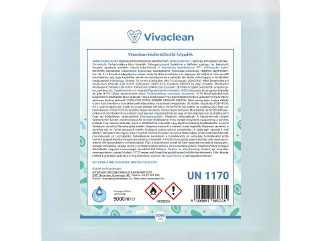 Vivaclean kézfertőtlenítő folyadék 5000 ml